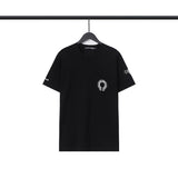 CHH Chrome Heart T Shirts Chrome Hearts Cross Sanskrit Print Short Sleeve Crew Neck T-Shirt