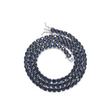 Zircon necklace blue single row chain