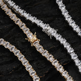 Zircon necklace size oval egg-shaped zircon tennis chain