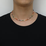 Zircon necklace colorful