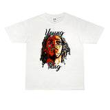 Rock Star T Shirt Washed Distressed Printed T-shirt Short Sleeve Loose Men