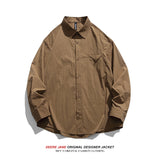 Men Long-Sleeved Shirt Spring Long Sleeve Shirt Coat Men Loose Casual Shirt