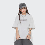 After Prom Shirt Summer Fashion Brand Solid Color T-shirt Men's Rabbit Printed Cotton Short Sleeve Loose