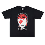 Rock Star T Shirt David Bowie Printed T-shirt Short Sleeve Loose round Neck Men and Women Casual