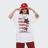 After Prom Shirt Summer Fashion Brand Loose White T Letter XINGX Printed Short Sleeve T-shirt