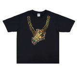 Rock Star T Shirt Cotton T-shirt Short Sleeve round Neck Loose American Style
