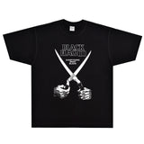 Rock Star T Shirt Black Flag Band T-shirt Rock American Retro Loose Printed Short Sleeve