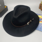 Walter White Fedora Autumn and Winter Woolen Western Cowboy Hat Tibetan Top Hat