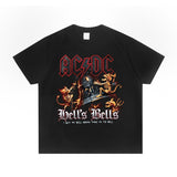 Rock Star T Shirt Printed T-shirt Short Sleeve round Neck Fashion Brand Cotton Loose