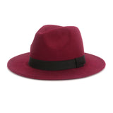 Walter White Fedora Fedora Hat Autumn and Winter Broad-Brimmed Hat Fashion Woolen Hat Men's and Women's Cashmere Felt Cap