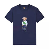 Tommy T Shirts Ruff Bear Loose-Fitting Casual round-Neck Short Sleeve Digital Printed T-shirt