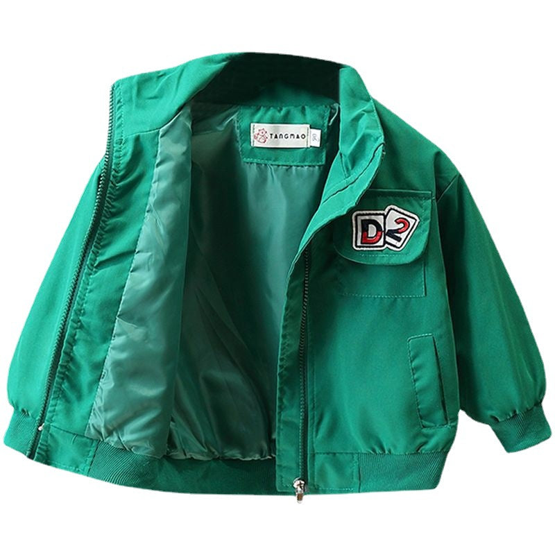 Boy Jacket Boy's Spring Coat Kids' Jacket Baby Western Style Baseball Top Trendy Handsome
