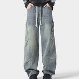 Unisex Jeans Loose Vintage Washed Casual Wide Legs