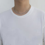 Zircon necklace strip gradient size necklace