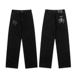 CHH Chrome Hearts Jeans Unisex Casual Loose Jeans