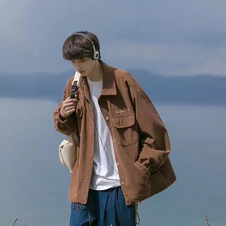 Unisex Baseball Jersey Vintage Spring Fall Casual Tooling Jacket