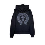 CHH Chrome Heart Hoodie Crowe cotton terry zip-up cardigan hooded sweater