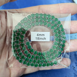 Zircon necklace green malay jade