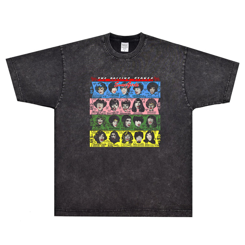 Rock Star T Shirt the Rolling Stones Some Girls T-shirt Rock Band Loose Short Sleeve