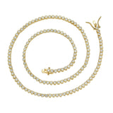 Zircon necklace clavicle chain single row chain