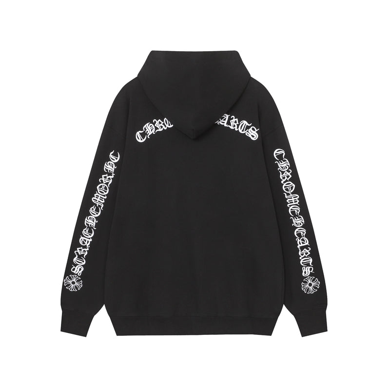 CHH Chrome Heart Hoodie Chrome Heart Sanskrit embroidered hooded sweater cardigan