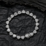 Zircon necklace copper inlaid zircon heart-shaped tennis chain
