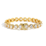 Zircon necklace copper inlaid zircon heart-shaped tennis bracelet