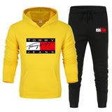 Tommy T Hoodie Casual Sports Suit Sweatpants