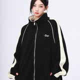 Unisex Baseball Jersey Vintage Lapel Jacket Casual Top