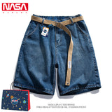 Nasa Shorts Denim Shorts for Men Summer Trendy Student Loose