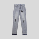 CHH Chrome Hearts Jeans Chrome Unisex Casual Loose Jeans