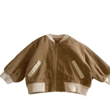 Boy Jacket Boys' Corduroy Coat Spring and Autumn Jacket Kid Baby Fashion Casual