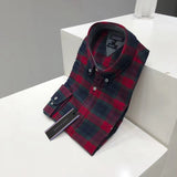 Tommy T Shirts Tommy Spring and Autumn Lattice Printed Fashion Long Sleeve