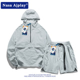 Nasa Tracksuit Clothes Men's Sports Suit Summer Fashion Brand Middle School Student Two-Piece Suit
