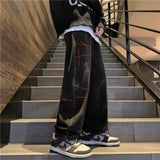 Unisex Jeans Autumn/Winter Loose Straight Casual Pants Wide Leg Pants