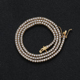 Zircon necklace copper micro-zircon single-row chain