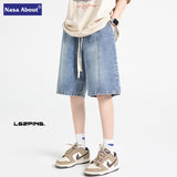 Nasa Shorts Denim Shorts Men's Summer Loose Fashion Brand Casual