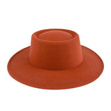 Walter White Fedora Flat Top Hat Fashion Knight Dome Woolen Hat Autumn and Winter Fur Felt Hat