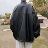 Unisex Baseball Jersey Leather Jacket