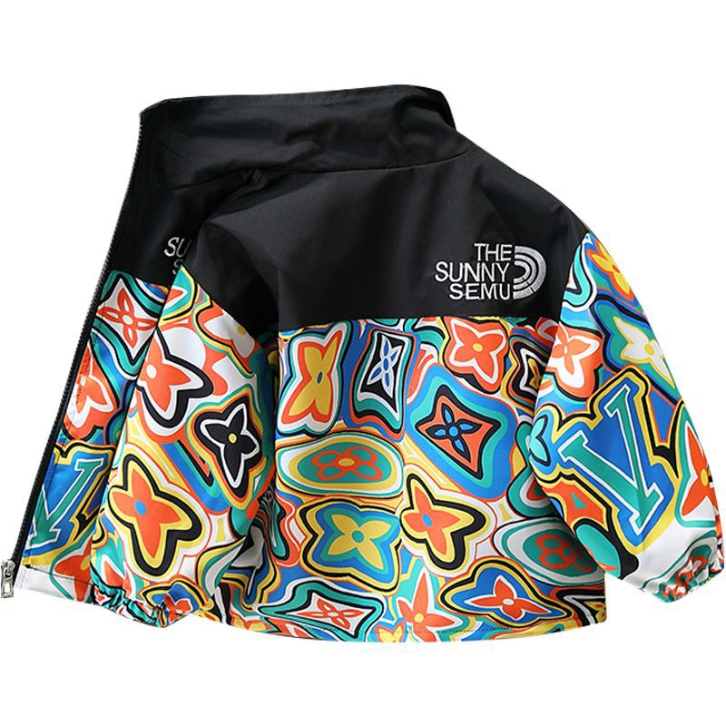 Boy Jacket Boy Spring and Autumn Coat Jacket Boy Handsome Fashionable Top