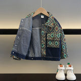 Boy Jacket Fried Street Boys Spring Denim Suit Boys Korean Fashion Clothes Fashion