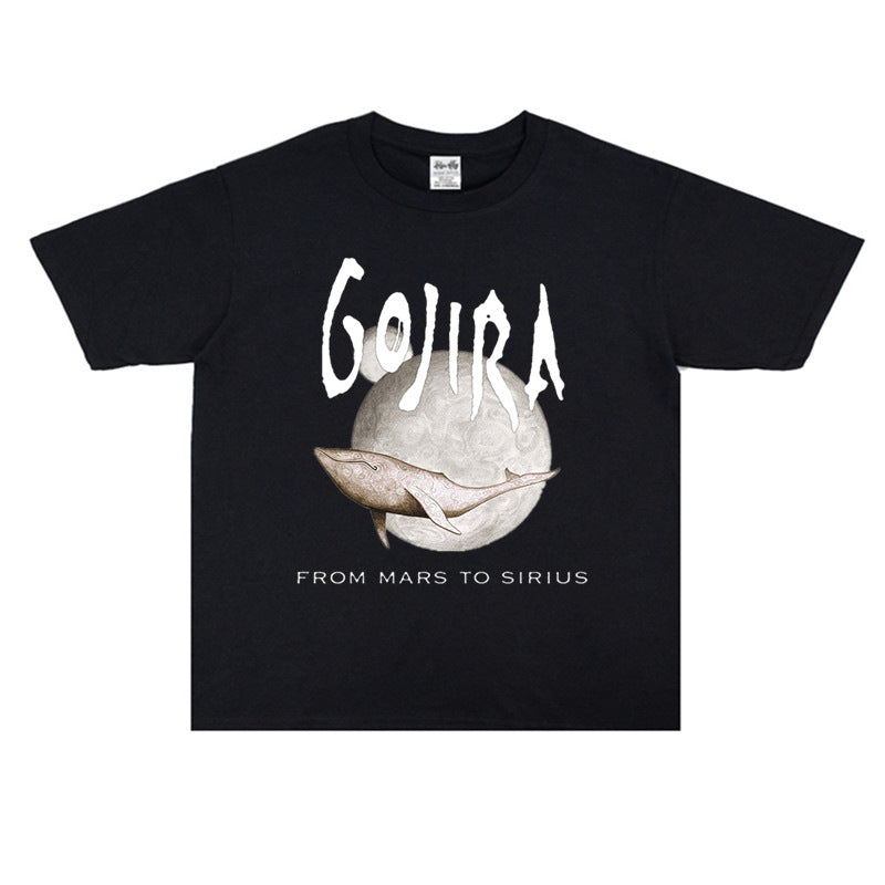 Rock Star T Shirt Loose Print T-shirt Short Sleeve Street