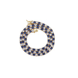 Zircon necklace blue and white zircon tennis chain