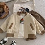 Boy Jacket Boys' Corduroy Coat Spring and Autumn Jacket Kid Baby Fashion Casual