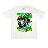 Rock Star T Shirt Washed Distressed Printed T-shirt Short Sleeve Loose Men