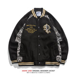 Men's Baseball Jacket Spring Stitching Baseball Uniform Men's Loose Vintage Jacket