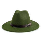 Walter White Fedora Solid Color Belt Woolen Hat Autumn and Winter Men and Women Fur Felt Hat