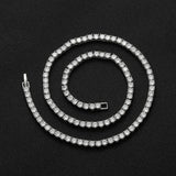 Zircon necklace snap button zircon tennis chain