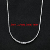 Zircon necklace gradual change size zircon tennis necklace
