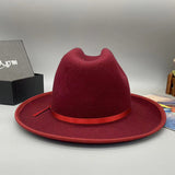 Walter White Fedora Woolen Cowboy Hat Bow Men's Jazz Top Hat Autumn and Winter